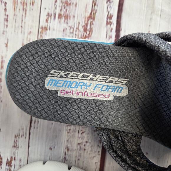 Skechers Shoes Womens Size 8 Dual Lite Memory Foam Gel Flip Flop Sandals - Picture 6 of 10